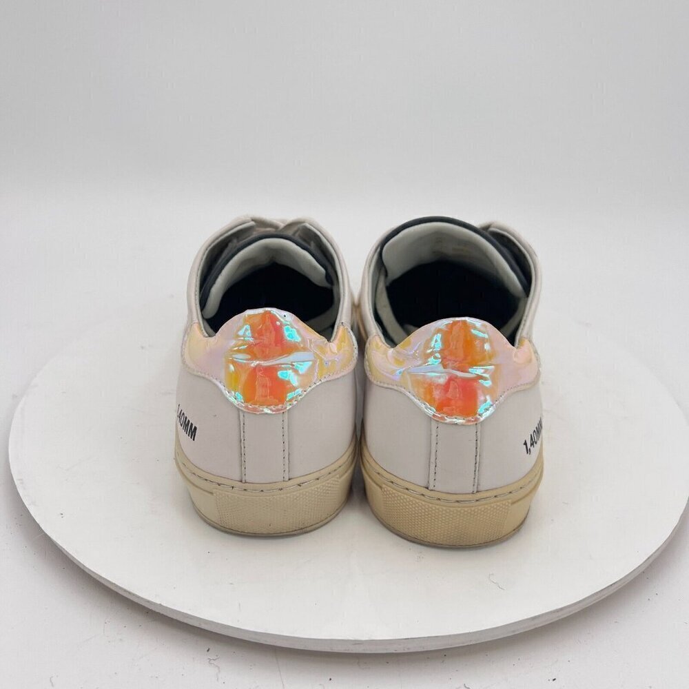 Axel Arigato Clean 90 Women Size 6 White Leather Grey Suede Low Top Casual Shoes - Picture 6 of 14